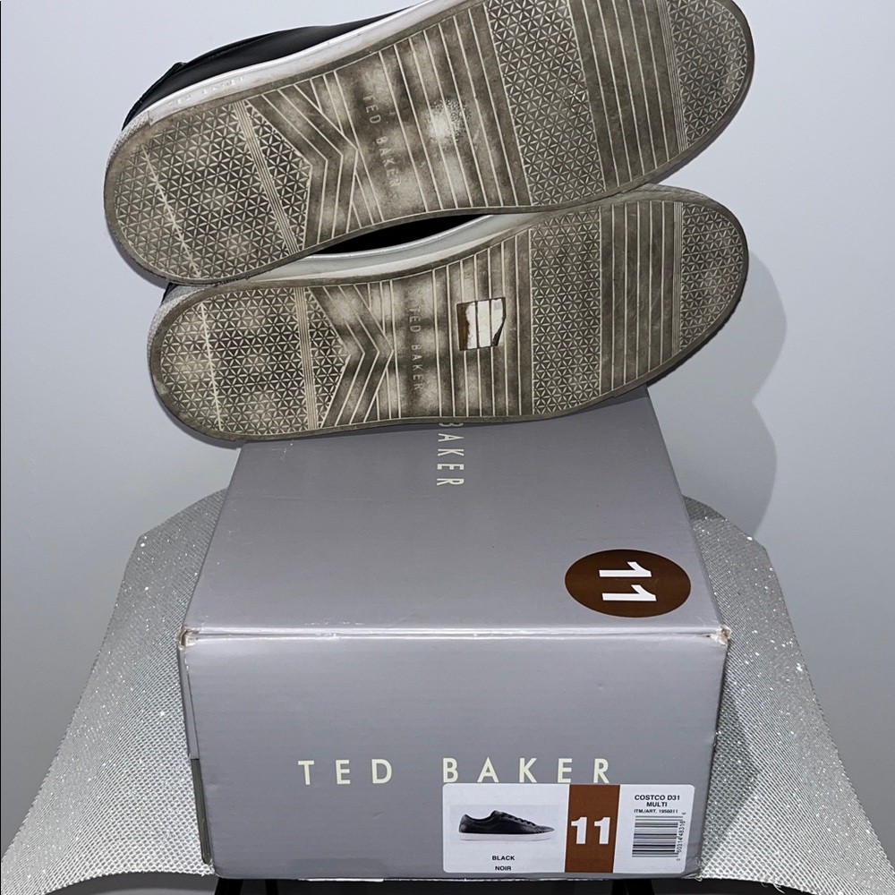 Ted Baker Black Leather Sneakers for Men - Picture 4 of 4